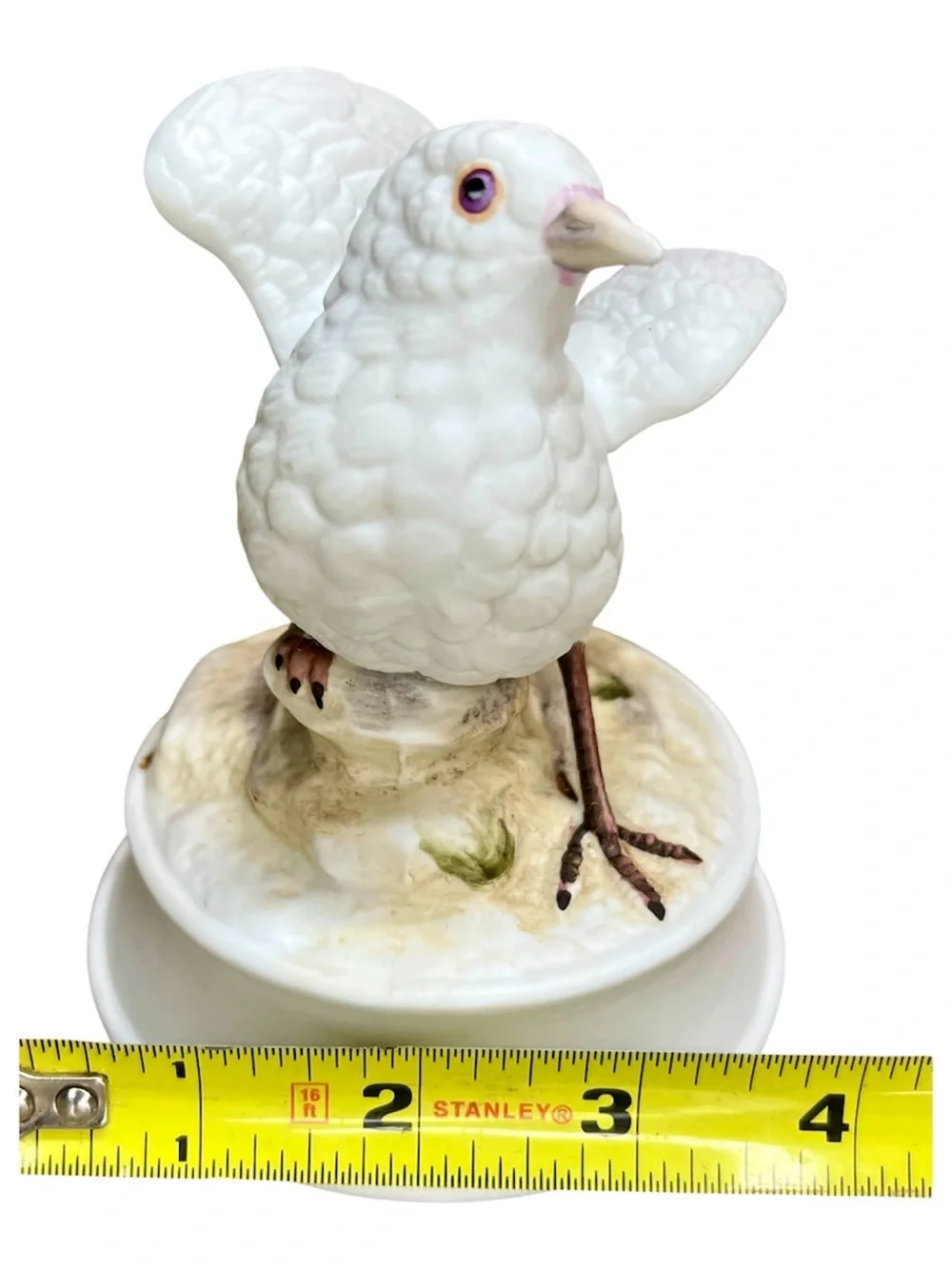 Vtg Gorham White Porcelain Dove Music Box from Japan